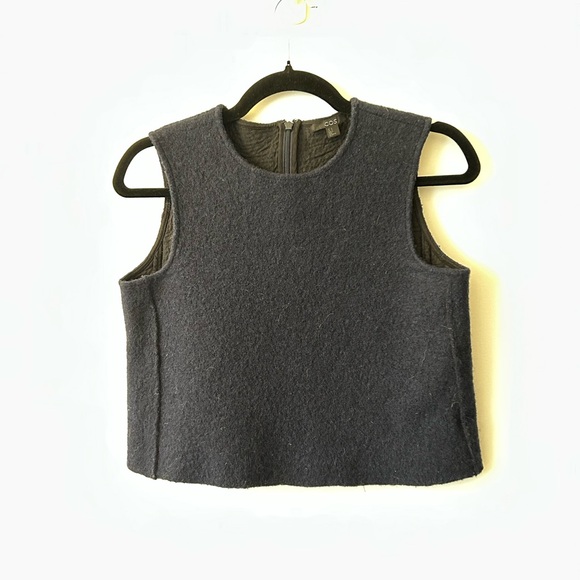 COS Indigo Wool Sleeveless Cropped Top - Picture 7 of 9